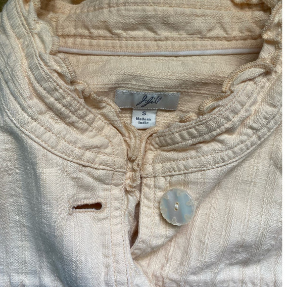 J. Jill Pastel Yellow Ruffle Trim Jacket Women's Small - Picture 10 of 10